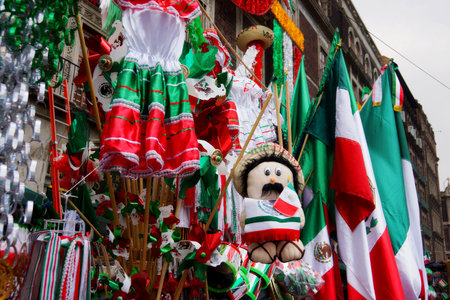 Independence Day Decorations in Mexicoの写真素材