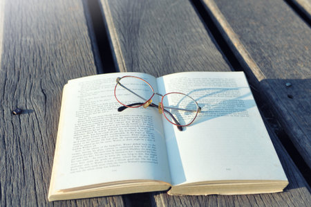 A leisure Time accompanied with bookの写真素材