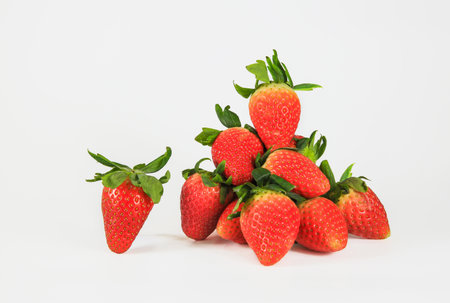 Stawberry with white backgroundの写真素材