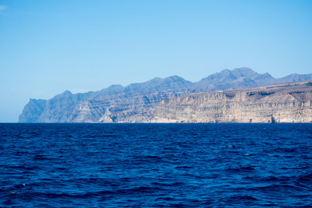 Gran Canaria coast view from seasideの写真素材