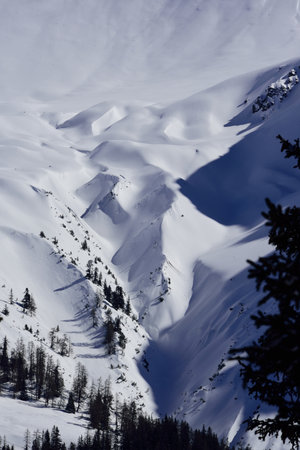 snowy high mountain valley