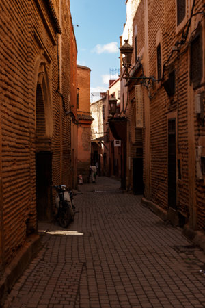 narrow street in the old part of Marrakech
