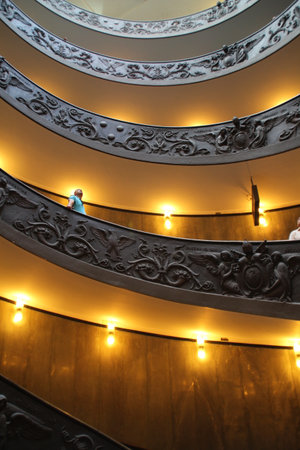 A spiral staircaseのeditorial素材