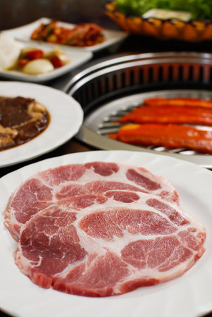 Slice Pork, Korean BBQ Styleの写真素材
