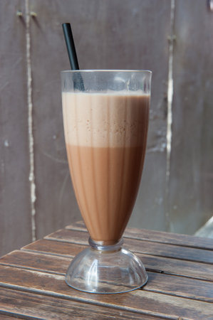 Ice blended milk teaの写真素材