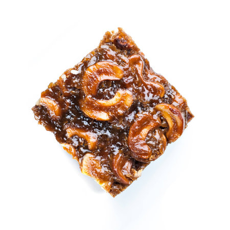 Brownie isolated on white backgroundの写真素材