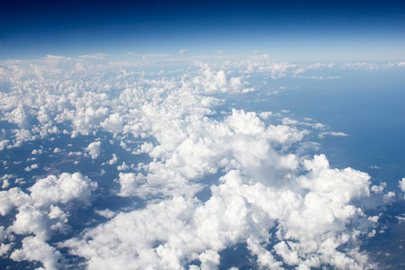 cloud over the ocean with Blue skyの写真素材