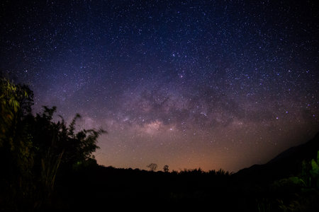 Milky way in Thailandの写真素材