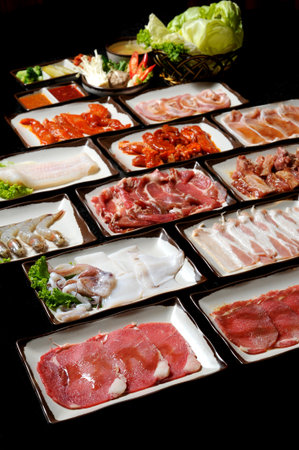Korean BBQ dining setの写真素材