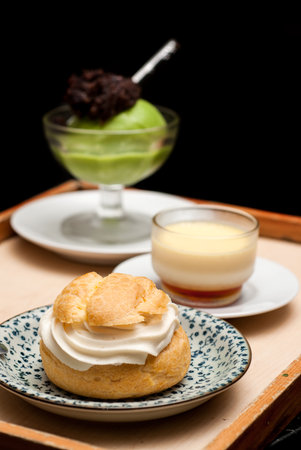 Set of Japanese dessertの写真素材