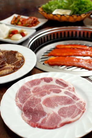 Pork Sliced Korean BBQの写真素材