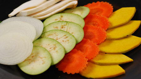 Mixed Vegetable korean bbqの写真素材