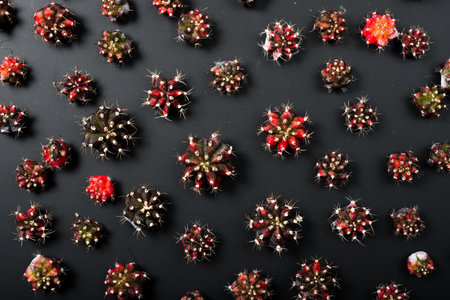 Gymnocalycium mihanovichii variegata cactusの写真素材