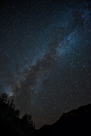 Milky way with Mountain view