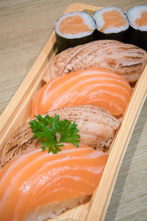 Salmon Sushi Setの写真素材