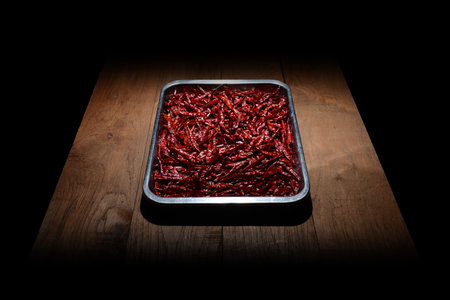 Dry roasted the chillies pepperの写真素材