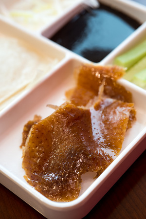 crispy skin roasted duckの写真素材