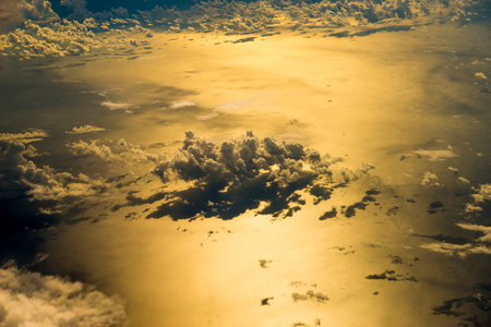 beautiful sky above the cloudsの写真素材