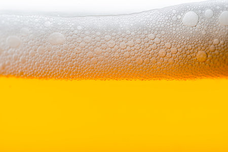 craft beer bubbles in glass