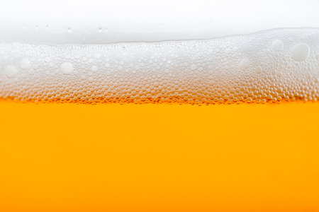 craft beer bubbles in glassの写真素材