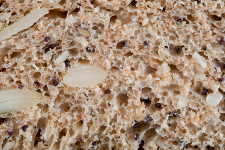 sliced multigrain bread textureの写真素材