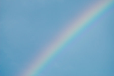 Rainbow with blue sky