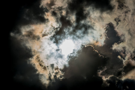 cloudy with sunlightの写真素材