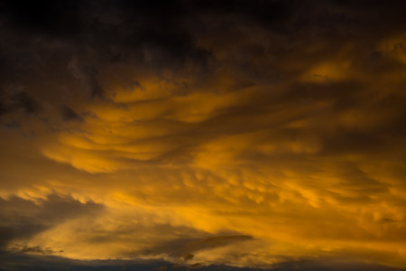 beautiful sunset cloudy skyの写真素材