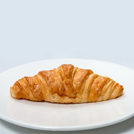 croissant ham and cheeseの写真素材