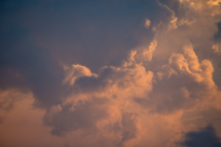 beautiful Cloudy sunset skyの写真素材