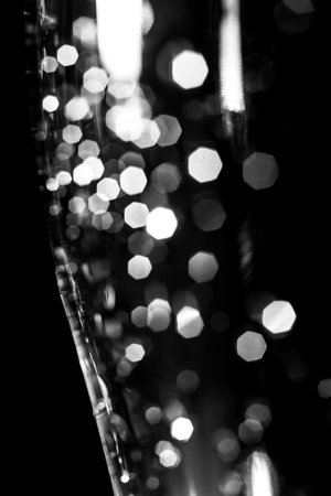 Abstract  Blur black and white lights background textureの写真素材