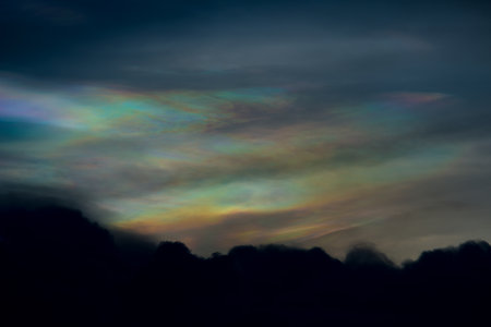 beautiful sunset cloudy skyの写真素材