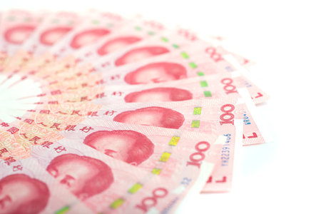 100 yuan banknote, Chinese yuan Currenciesの写真素材
