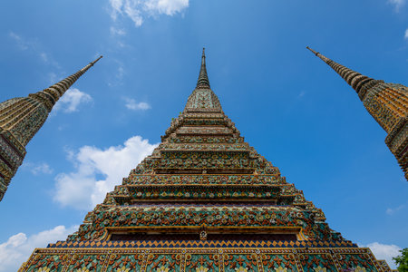 Wat Pho or Wat Phra Chetuphon Vimolmangklararm Rajwaramahaviharn is one of Bangkok's oldest temples, it is on Rattanakosin Island, directly south of the Grand Palace.の写真素材