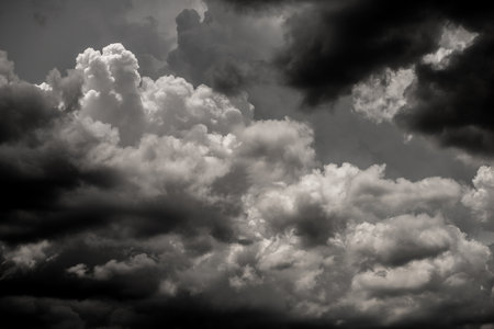 abstract storm clouds background textureの写真素材