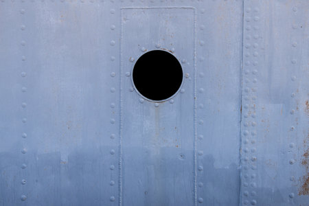 Brass porthole, ferry window frame