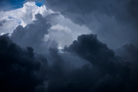 storm clouds sky background textureの写真素材