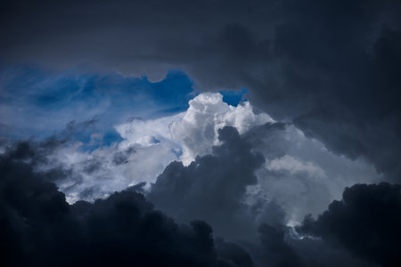 storm clouds sky background textureの写真素材