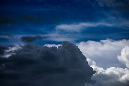 storm clouds sky background textureの写真素材