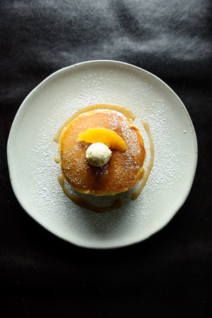 Butter milk pancake is very taste of the breakfast