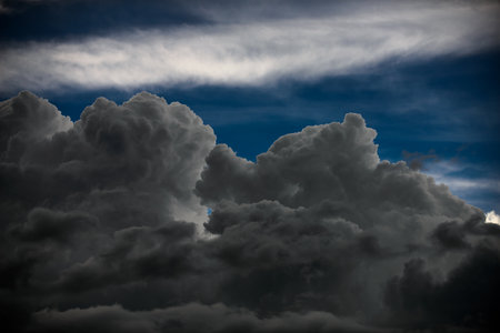 storm clouds sky background textureの写真素材