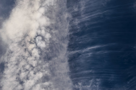 White clouds with blue sky background