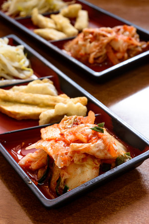 Kimchi Korean BBQ Side Dishesの写真素材