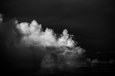black and white abstract clouds background texture wallpaperの写真素材