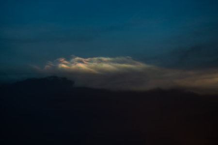 Clouds with sunset sky background wallpaper; colorful twilight sunsetの写真素材