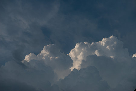 beautiful clouds with blue sky backgroundsの写真素材