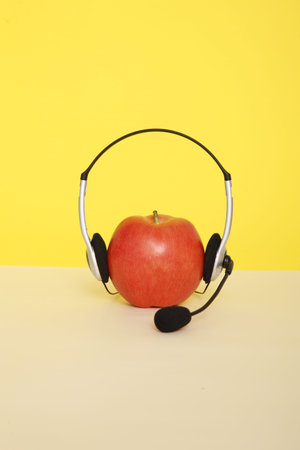 Apple in the dialogueの写真素材