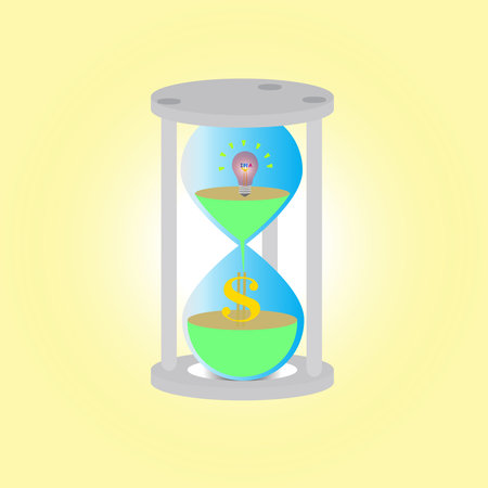 Make money in the Hourglassのイラスト素材