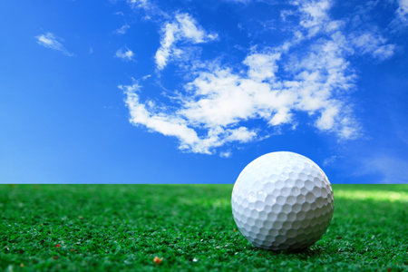 golf-ball on courseの写真素材