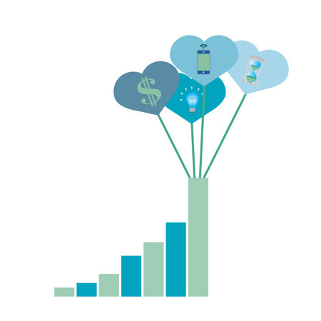 going up Business concept のイラスト素材